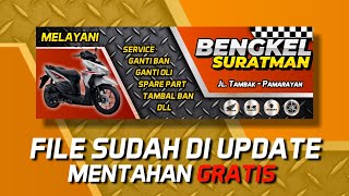 Spanduk Bengkel Motor Newstempo