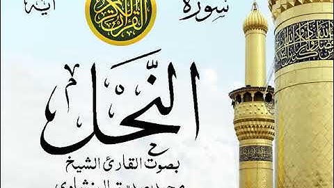 سورة النحل - مرتل مع إظهار آيات القراءة - تلاوة القارئ الشيخ محمد صديق المنشاوي . صدى