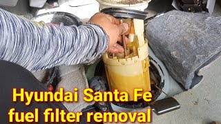 Hyundai Santa Fe, fuel pump removal.