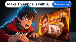 Create Professional YouTube Thumbnails Using AI | Step By Step Guide🔥