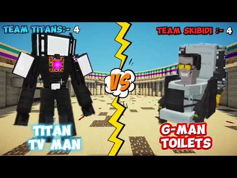 TITAN CAMERA MAN, SPEAKER MAN, TV MAN vs ALL G-MAN TOILETS | MINECRAFT PE BATTLE