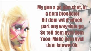 Nicki Minaj - Gun Shot (Feat. Beenie Man) Lyrics Video