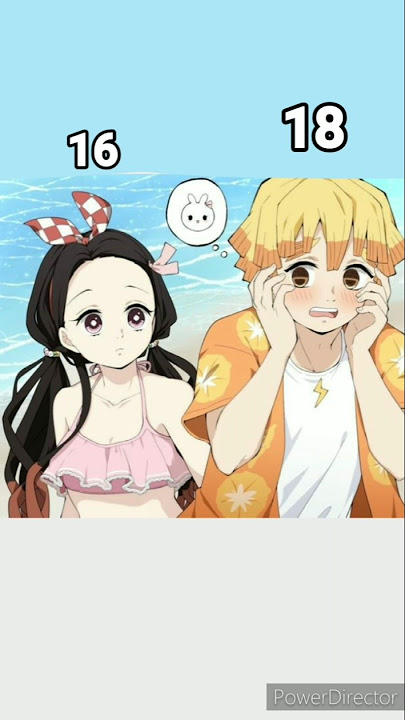 Zenitsu x Nezuko childhood to marriage 2 years age gap #shorts #animecouple