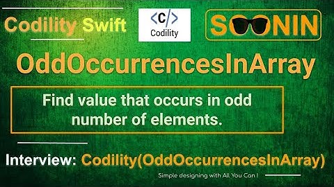 Interview, Swift, Codility: OddOccurrencesInArray (Find value that occurs in odd number of elements)