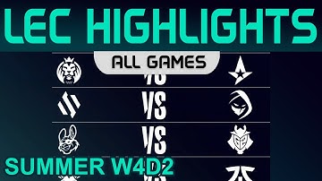 LEC Highlights Week4 Day2 LEC Summer 2022 All Games By Onivia