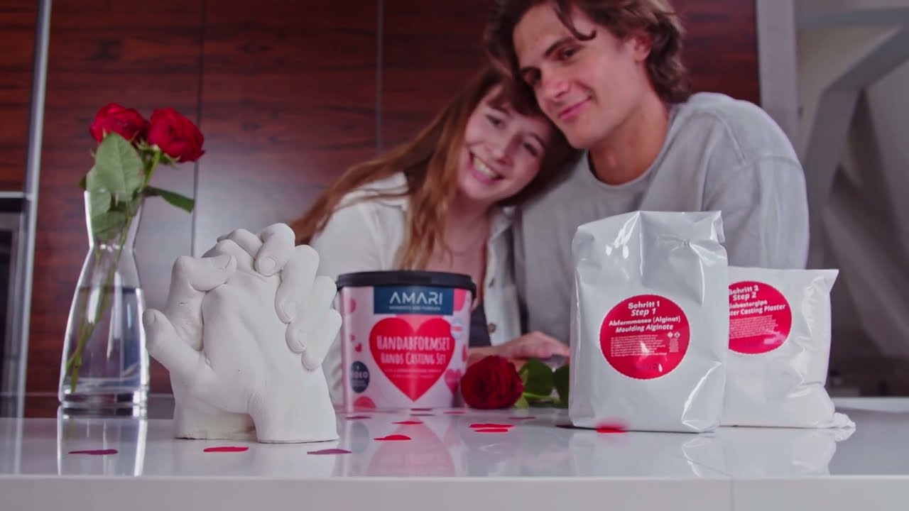 AMARI® Gips Handabdruck Set - Love Version