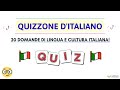 QUIZZONE D'ITALIANO #3 (20 domande di lingua e cultura italiana)