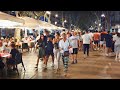 Walking Barcelona’s FAMOUS LA RAMBLA at Dusk/Night - Catalonia, Spain