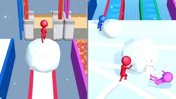 Snow Race: Snow Ball.IO Gameplay Walkthrough (android/ios) Level 1-2