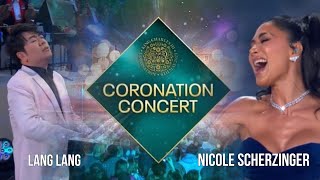 Nicole Scherzinger and Lang Lang live on stage Reflection Coronation Concert