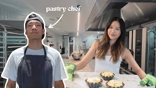 pastry chef boyfriend rates my baking 👩🏻‍🍳 🍋  *hes using my recipe for his bakery?!*