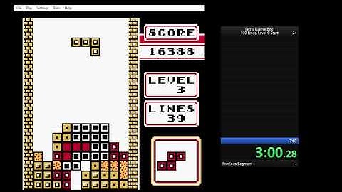 Tetris Gameboy 100 Lines, Level 0 Start by Spooky Mulder in 07:04
