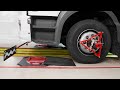 Wheel alignment drive on ramps