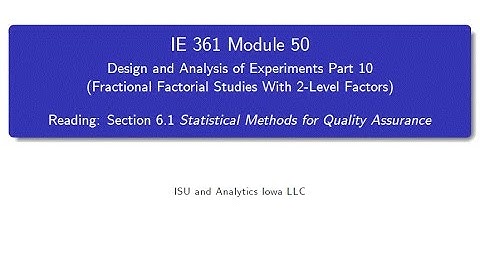 Statistical Process Improvement Module 50