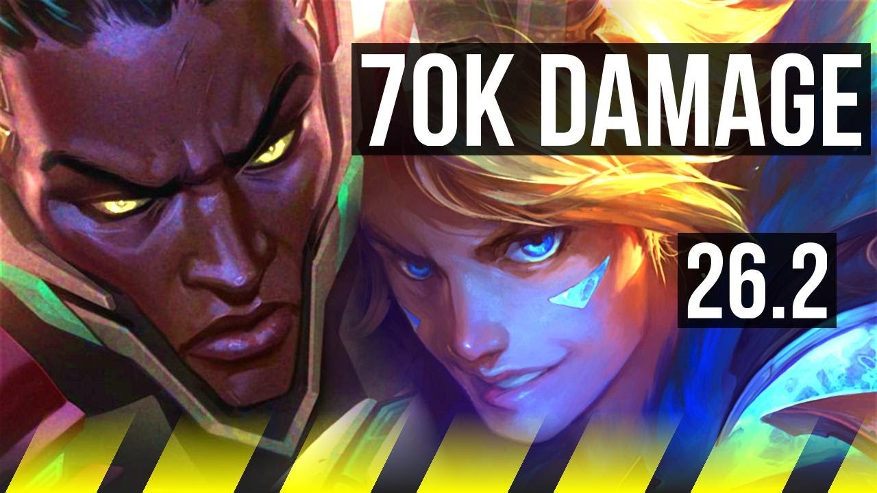 LUCIAN & Nautilus vs EZREAL & Braum (ADC) | 70K damage, Good KDA: 30/3/11 | KR Challenger | 26.2