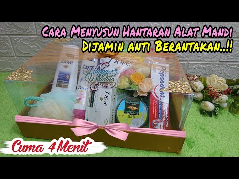 Cara Menyusun Hantaran Alat Mandi Dalam Kotak Mika, Dijamin Gak Berantakan