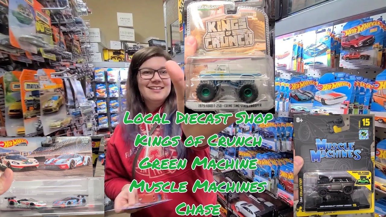 Giveaway addition! Searching for new stock & A stop at the Diecast shop! MM Chase! Green Machine!