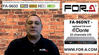 FOR-A announces FA 96DNT Dante audio networking for FA-900