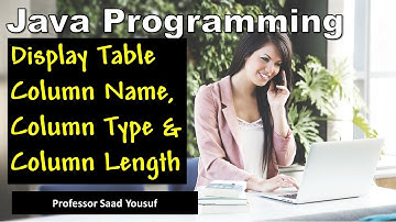 Java Display Table Column Name and Type