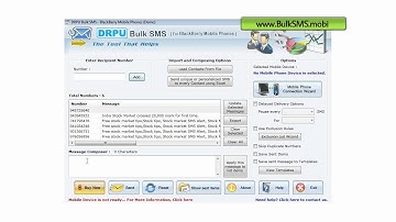 free blackberry bulk sms software send group text messages from blackberry mobile cell phone
