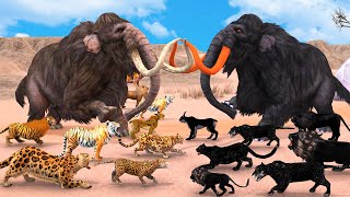 Giant Tiger vs Mammoth Elephant Prehistoric Mammals vs Shadow Itself Animal Revolt Battle Simulator