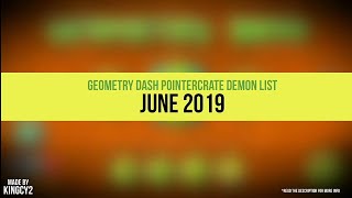 Demon List Top 100 (Jun 2019) | Geometry Dash Pointercrate
