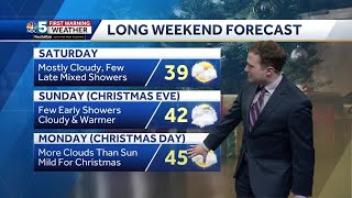Video: Mild and mainly dry holiday weekend (12-22-23)