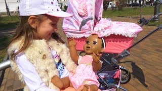КУКЛА Luvabella подарок от Мисс Кейти НАСТЯ как мама Кукла РОБОТ в коляске на прогулке Baby Doll