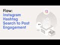 Instagram Hashtag Search to Post Engagement Flow - Engage with your niche daily on Instagram