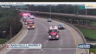 Fatal crash shuts down northbound I-135