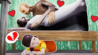 Squid Game Doll Broken Heart With Grandpa | Granny Funny Horror Animation