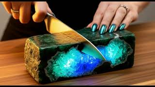 Asmr Crystal Stone Cutting Relaxing Magical Sparkles