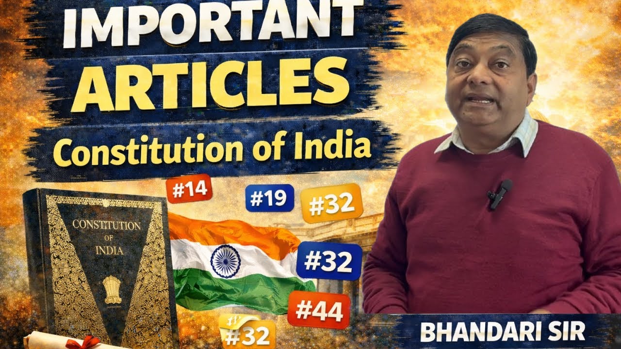 Important Articles of Indian Constitution | Must Know Articles for SSC, UPSC  | Indian Polity