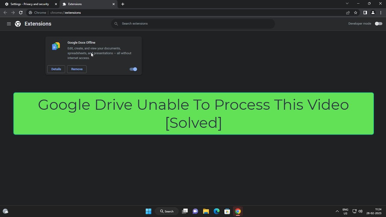 Google Drive Unable To Process This Video [Solved]