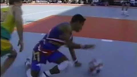 Curley "Boo" Johnson dribbling on ABC Wide World o...