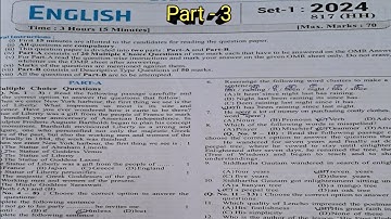 class10 english paper set - 1 817(HH)solution 2024 ||up board class10 english unsolved 2025 solution