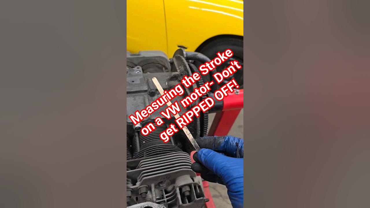 Tech Tip for VWs, measuring the stroke on an assembled motor Don't get