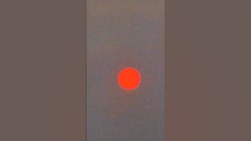glowing red ball in the sky #aliens #sun #strange #mystery #spaceship #ufo