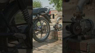 “Motorcycle se paani nikalne ki machine bana di! 🏍️😳💧#motorcycle #farming #farmer#machine #shorts