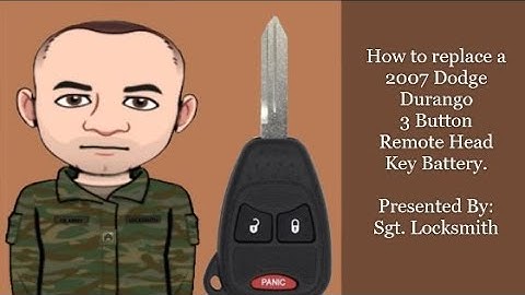 How to replace a 2007 Dodge Durango 3 Button Remote Head Key Battery