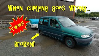 TWANG and the suspension is gone! Berlingo camping fail...