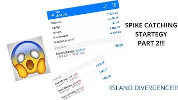 BOOM AND CRASH SPIKES CATCHING PART 2 | RSI AND DIVERGENCE