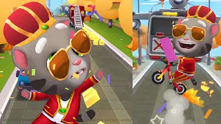 Talking Tom Gold Run Party Parade event King Tom vs Roy Raccoon Gameplay Android ios  screenshot 2