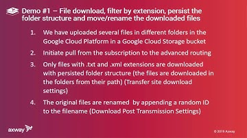 Demo | Google Cloud Storage Connector for Secure Transport 5.4