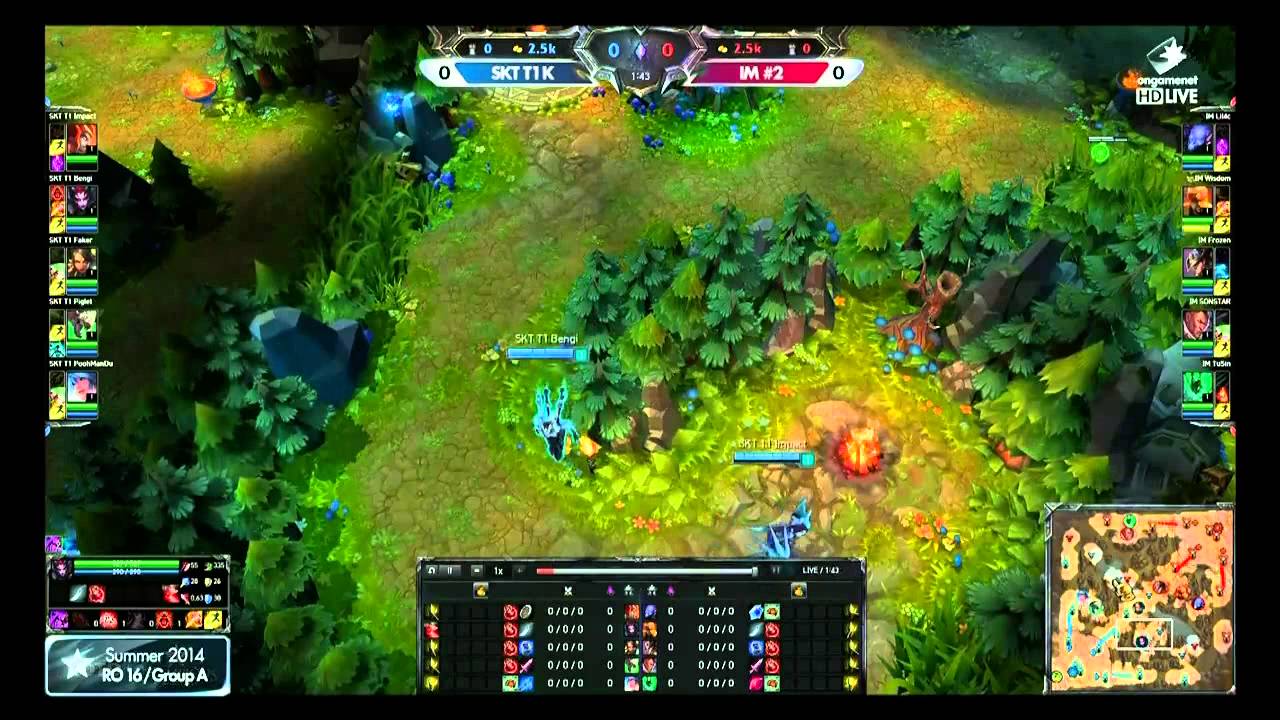 LOL CHAMPIONS SUMMER 2014 (SKT T1 K vs. IM #2) Match1