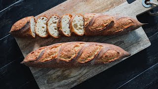 Traditional French Baguettes With Poolish