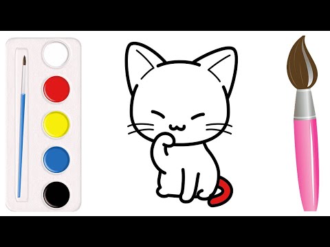 Video: How To Draw A Cat Or A Cat In Stages: Drawing Technique, Nuances Of Drawing A Kitten, How To Draw (tools, Etc.), Photo