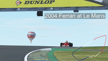 2004 Ferrari F1 at Le Man + Pedal Inputs! | rFactor 2
