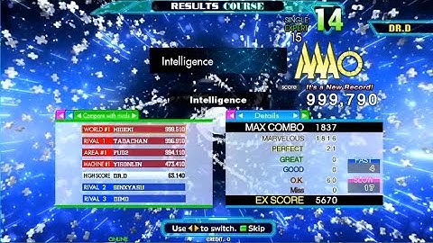 Intelligence Course ESP 999,790 World Record DDR A20+ 2020