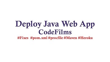 Deploying Java Web App onto the Cloud platform, Heroku